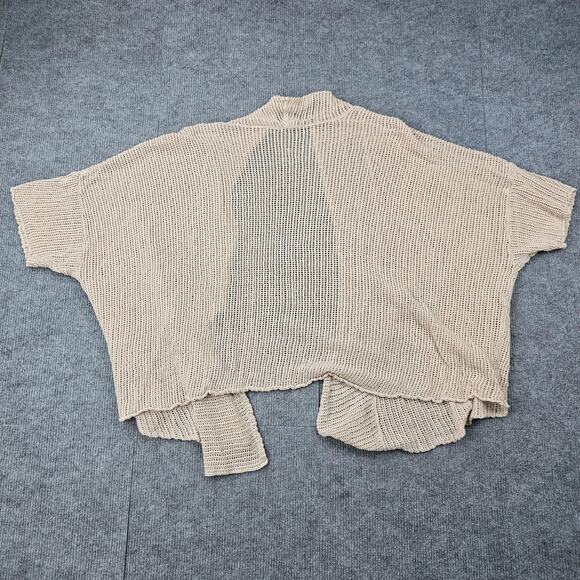 Eileen Fisher Cardigan Womens 3X Beige Organic Linen Open Front Knit Lightweight - Picture 7 of 7